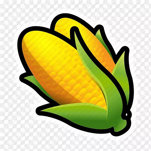 玉米上的玉米食物图标-玉米