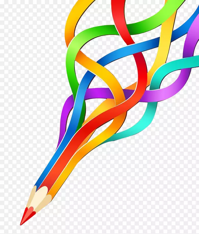 创意图形艺术CMYK色彩模型-笔