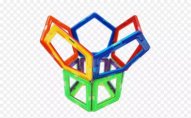 建筑成套磁铁玩具块塑料-磁性芯片自由拉