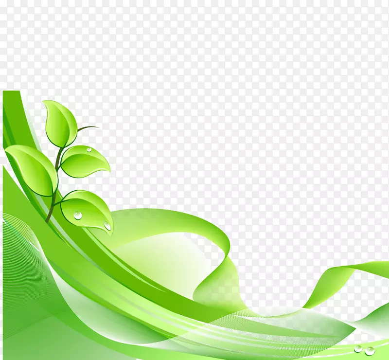 绿色-绿叶背景动态材料