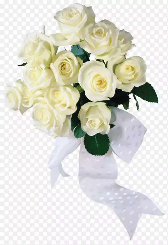白色的花束玫瑰-一束白色的玫瑰。