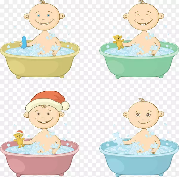 儿童沐浴用品图例-4个婴儿浴缸