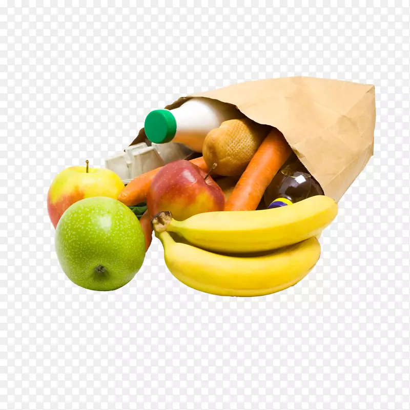 杂货店购物袋，食品生菜-香蕉