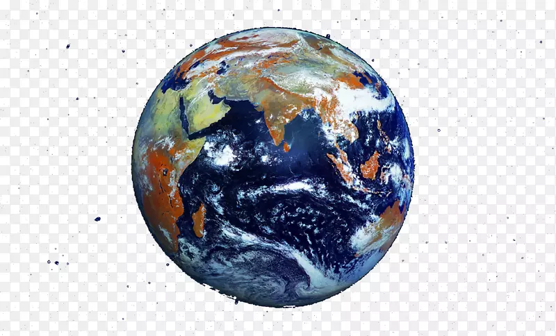 地球-蓝色大理石行星剪辑艺术-宇宙中的水球蓝地球