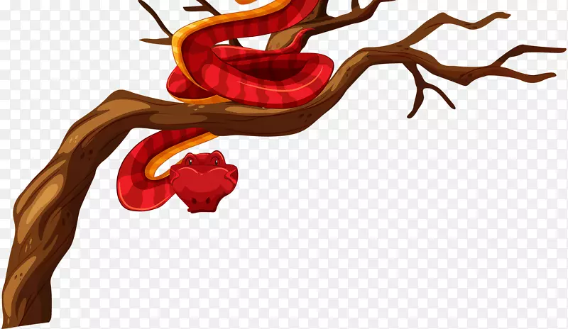 蛇夹艺术树蛇