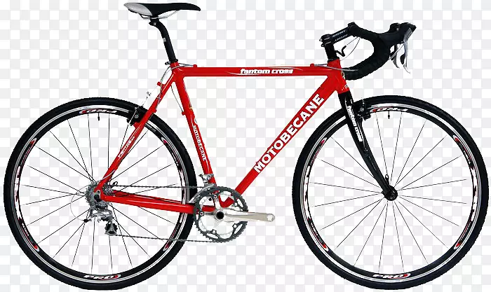 自行车-交叉自行车-一辆红色山地车
