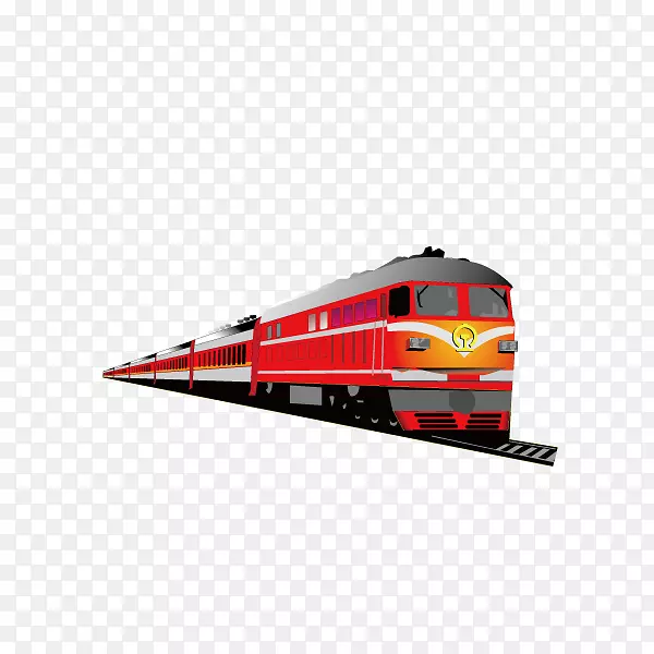 火车高速列车，火车旅行，红色