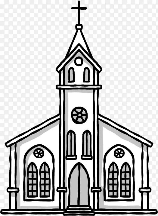 绘画教堂手绘教堂