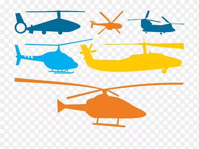 直升机飞行飞机.彩色直升机