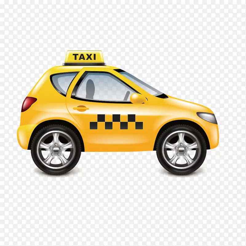 免费摄影剪贴画-黄色出租车图片