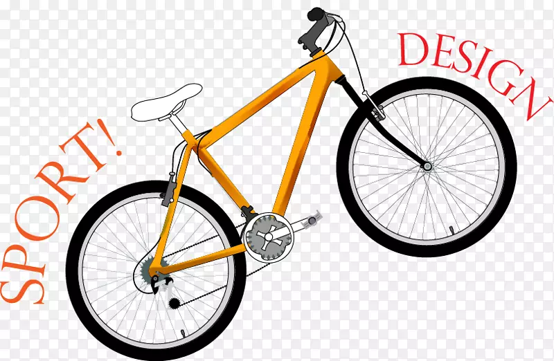 自行车踏板自行车车轮.涂有黄色自行车的字母