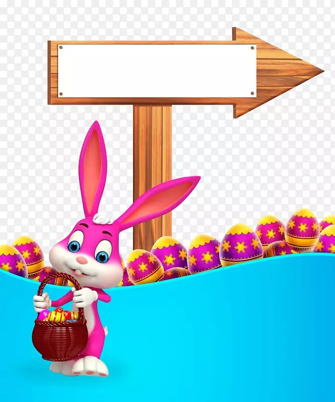复活节兔子箭股摄影插图-兔子篮子