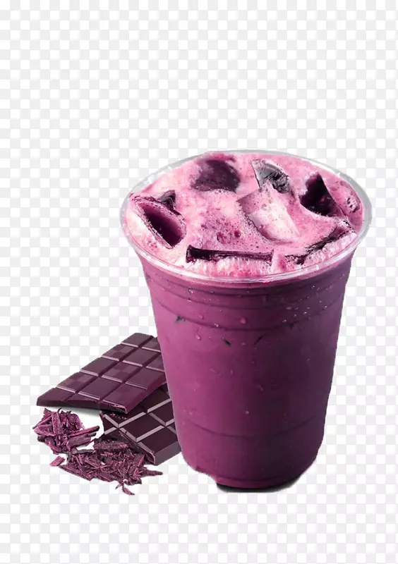 热巧克力速溶咖啡泡茶牛奶抹茶紫色葡萄冰饮料图片材料