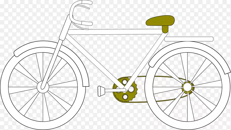 自行车轮胎绘图山地车自行车车轮自行车