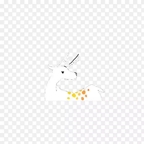 白兔黑纹胸鹿