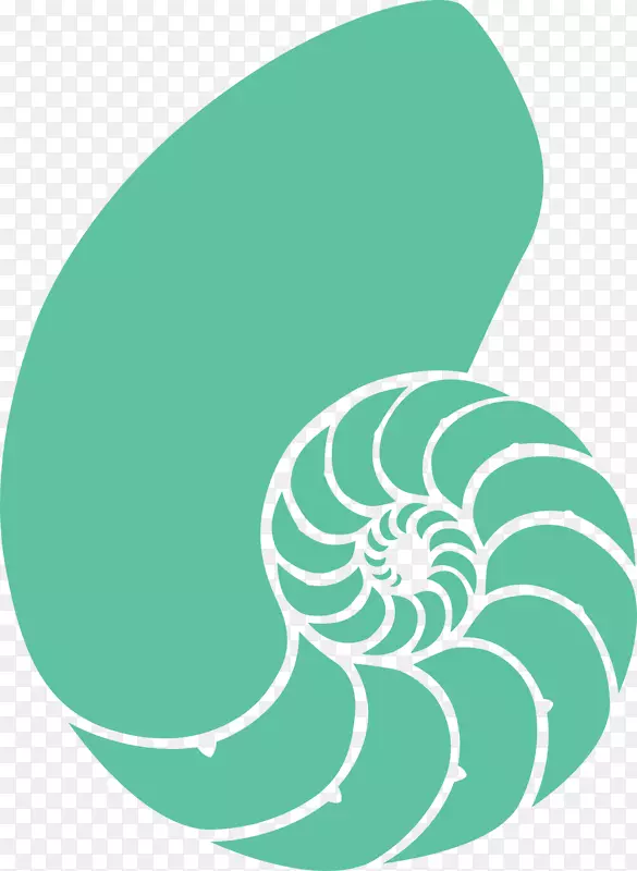 海螺剪贴画-绿色蜗牛