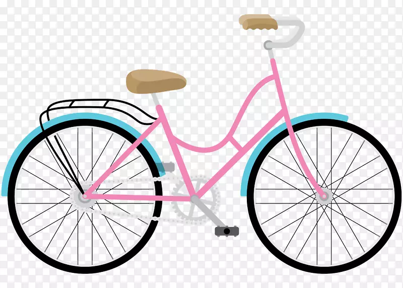 自行车祝自行车生日-粉色时尚女士自行车