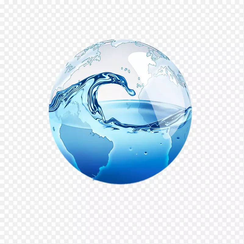 饮用水服务净水供水.蓝地球