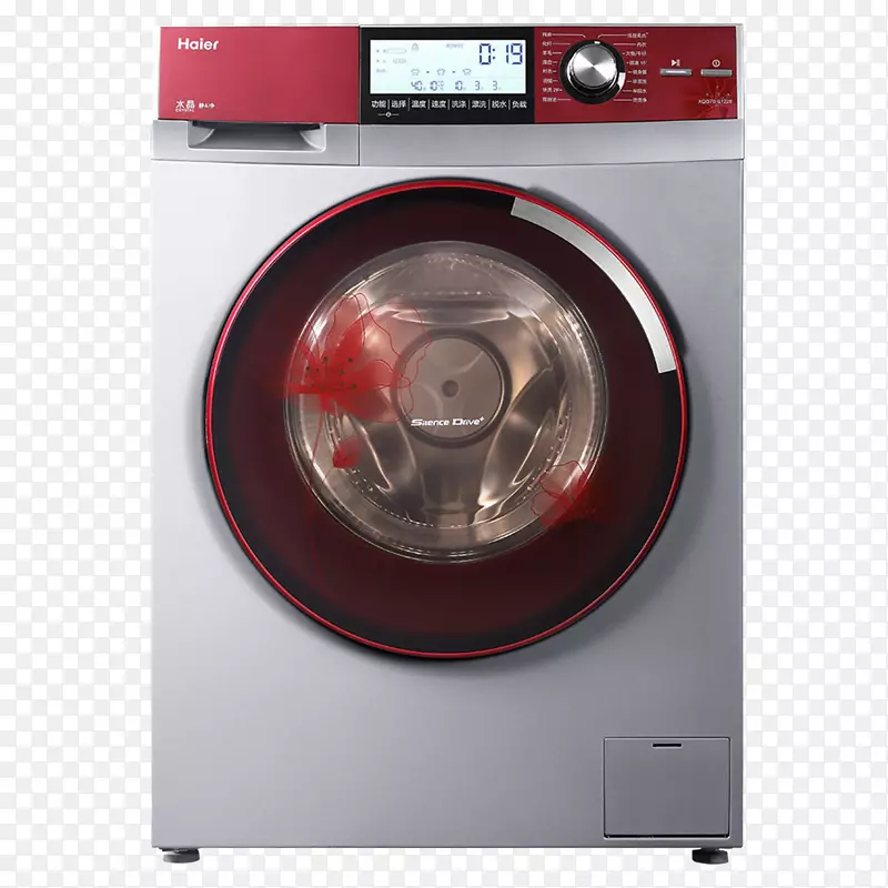 洗衣机海尔干衣机家用电器洗衣海尔洗衣机装饰设计实物材料
