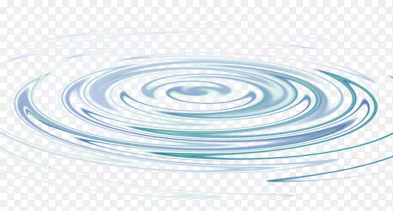 水蓝色圆-蓝色淡水波效应元素