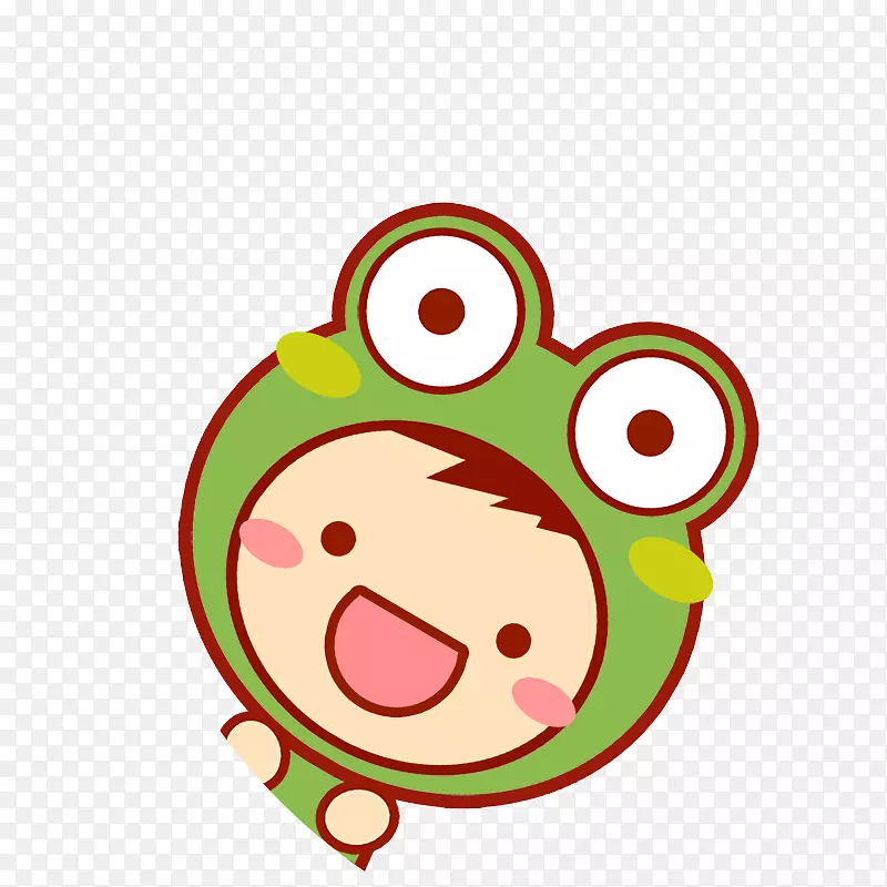 背包小孩-小青蛙