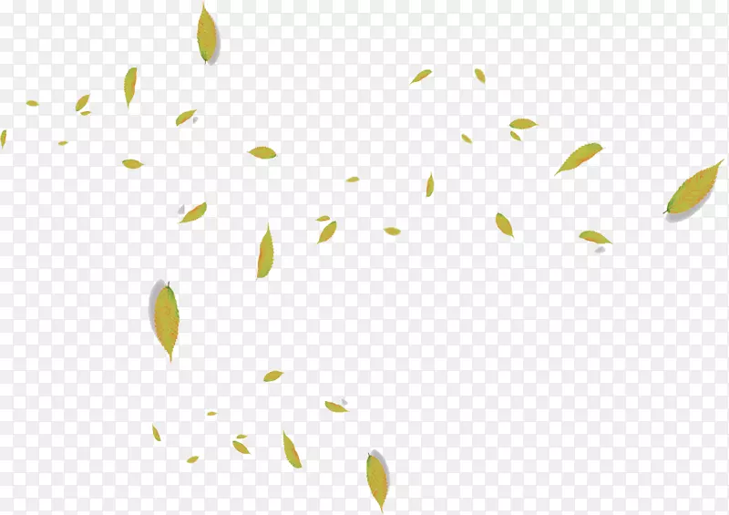 角形图案-绿叶飘落物