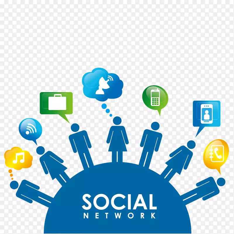 社交媒体社交网络免费剪贴画商务人士和图标