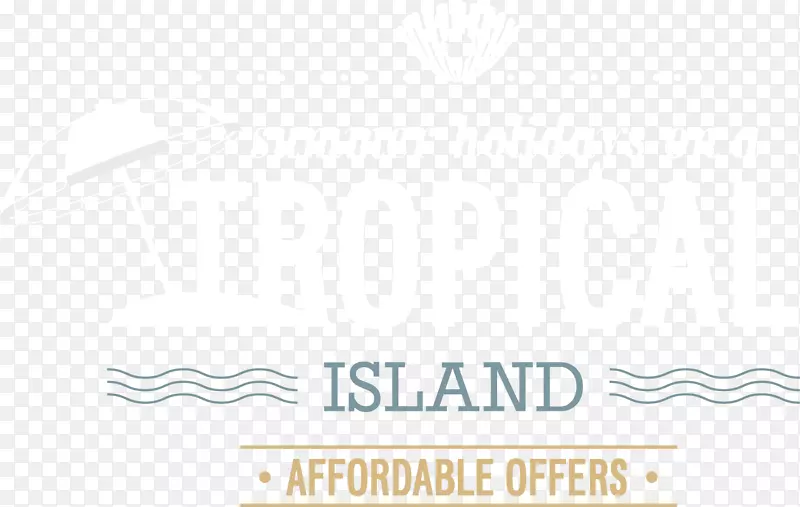 纸型标志品牌字体-岛屿旅游海报