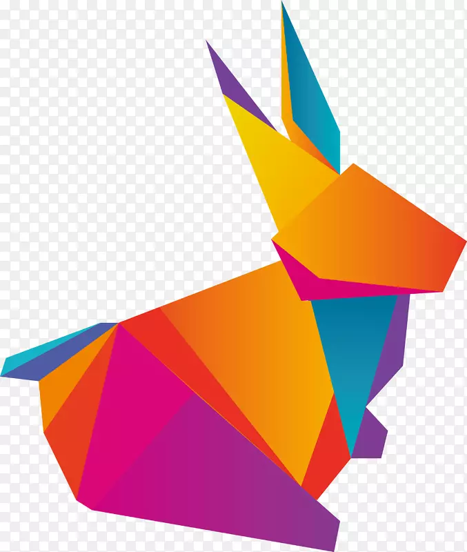 纸兔标志-兔子剪纸设计