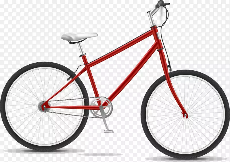 巨型自行车干混合自行车商店手绘写实自行车