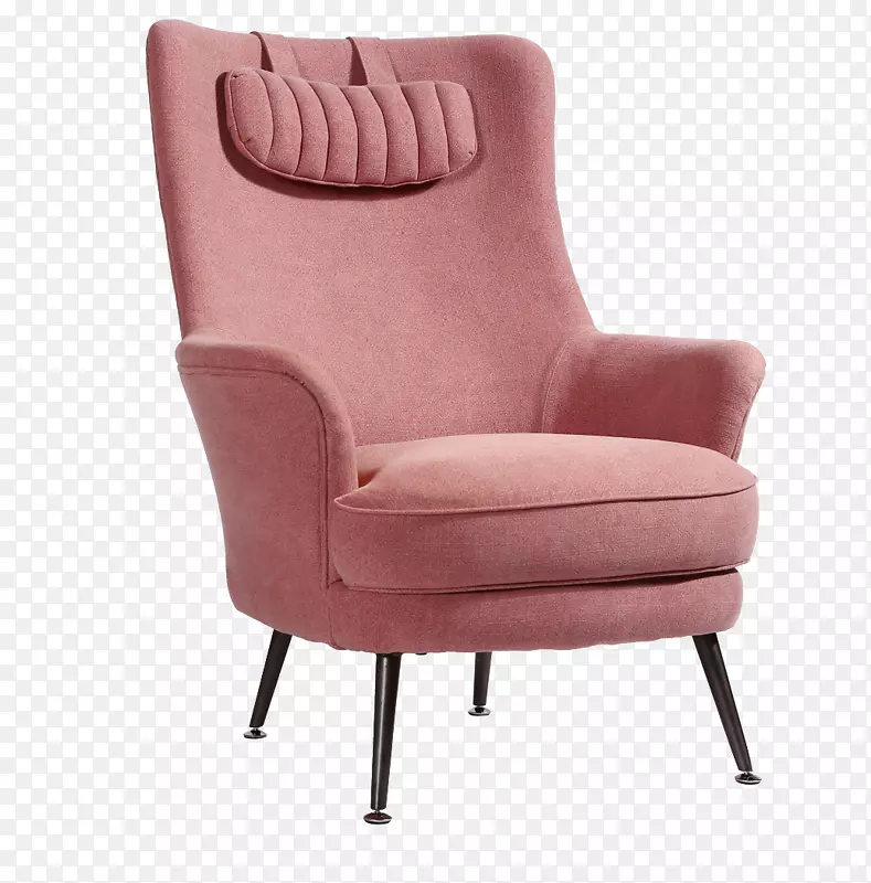 躺椅，长麻布-柚子色亚麻布躺椅