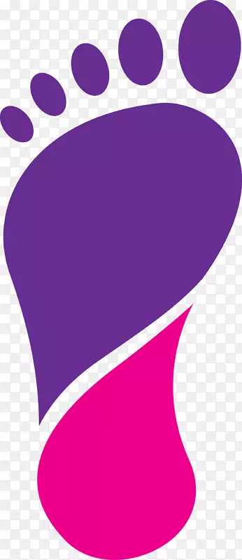 标志-紫色小脚印