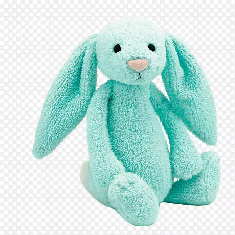 兔子玩具画水母蓝兔