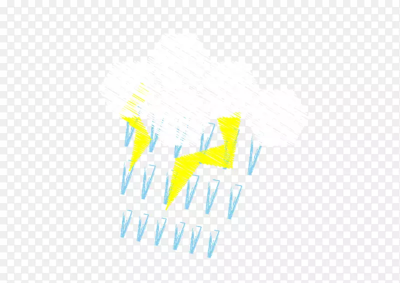 标志品牌图案-雷雨粉笔天气图标