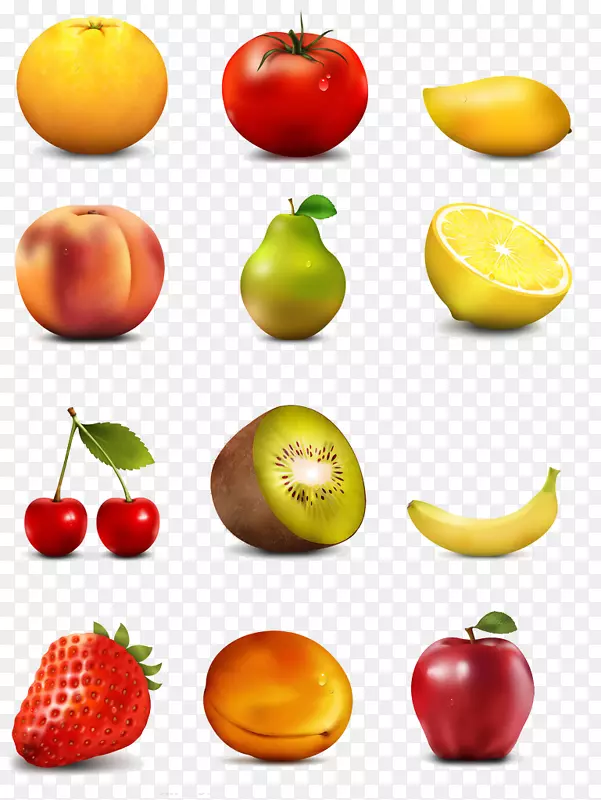 水果的三维彩色三维图像