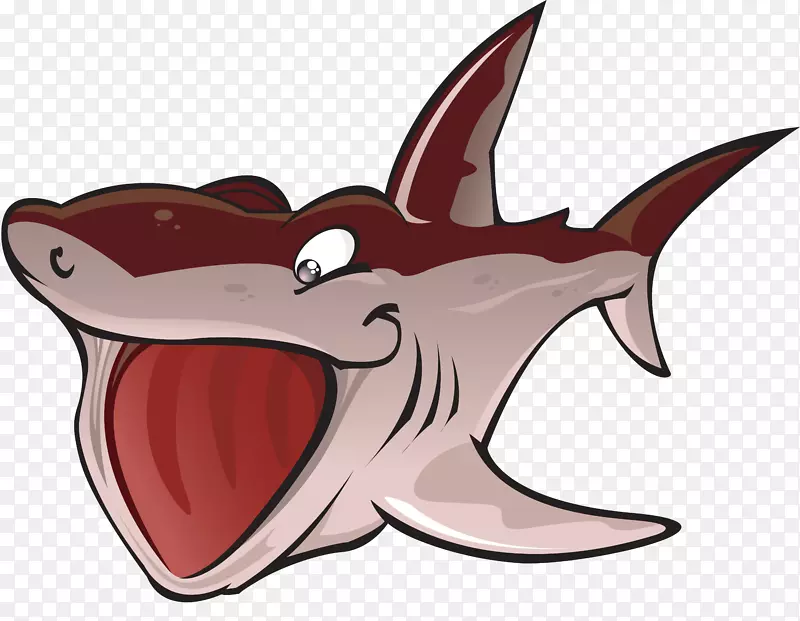 日光浴鲨鱼免版税插图-卡通鲨鱼