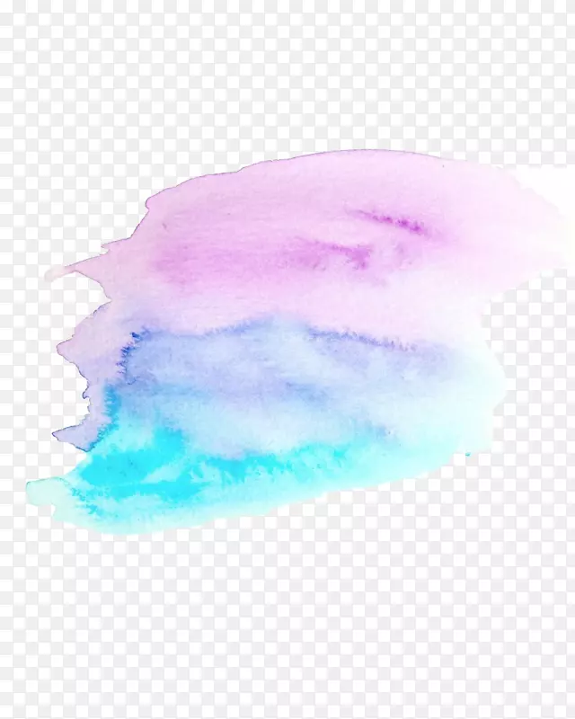 水彩画下载-紫蓝水彩涂鸦
