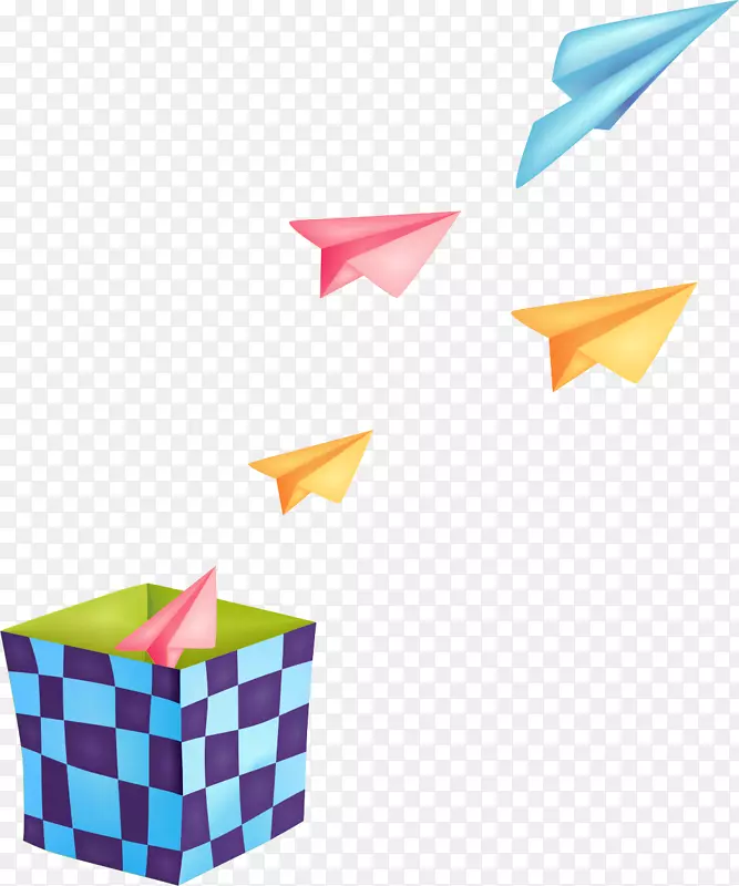 纸飞机-彩色纸飞机