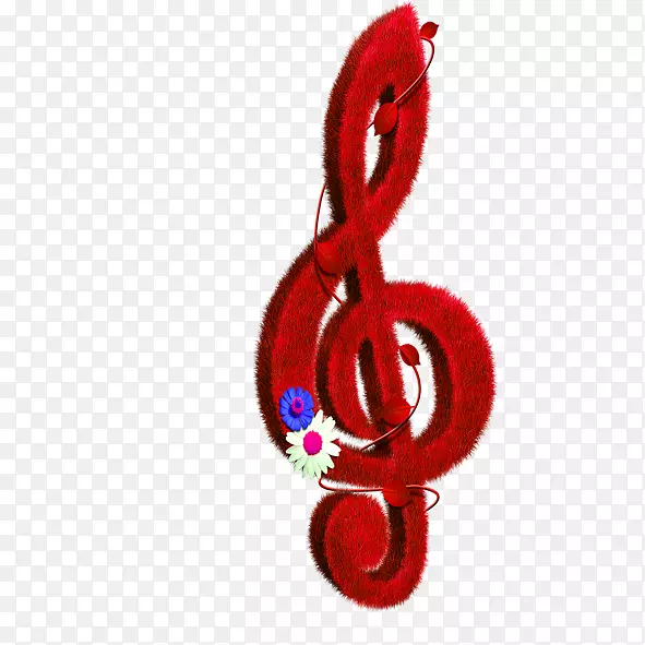 音乐音符-红色的，音符