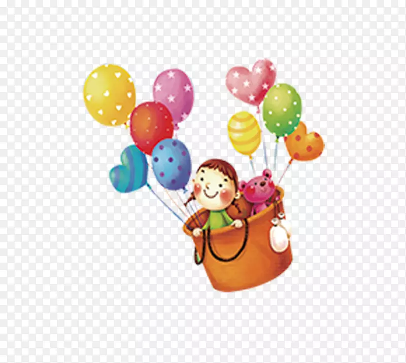 儿童幼儿园教育-卡通气球降落伞