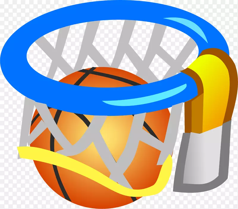 欧洲联盟篮球卡通剪辑艺术篮球站在篮球场上