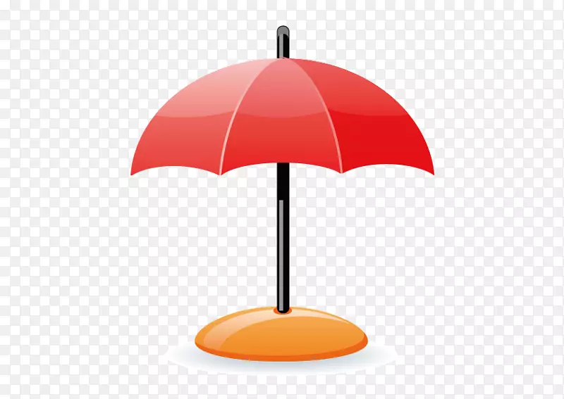 雨伞红色图标-阳伞