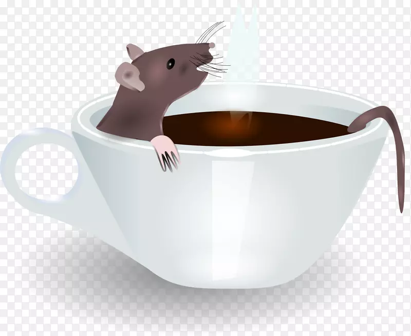 咖啡杯浓缩茶咖啡厅-卡通鼠标杯