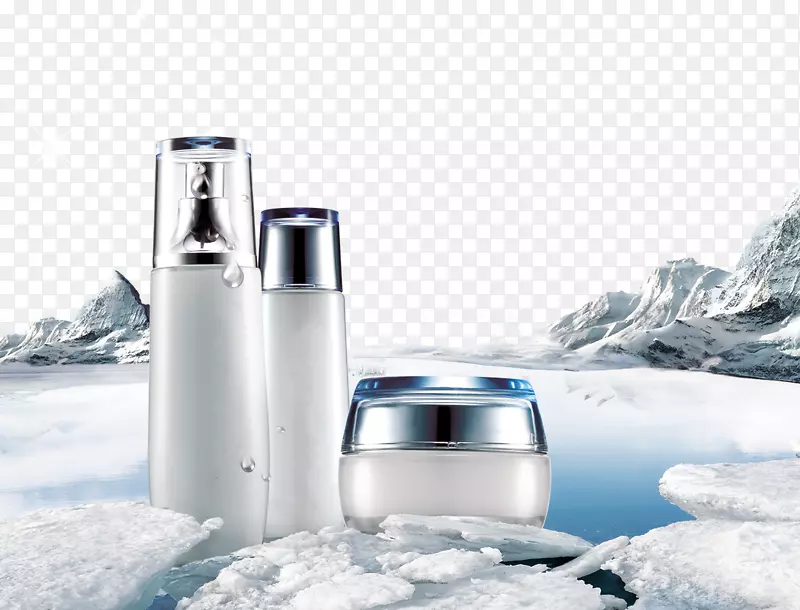 化妆品海报-化妆品冰山雪海报