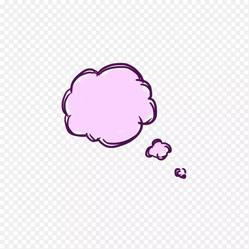 泡泡思维绘制计算机文件-紫色思维泡泡