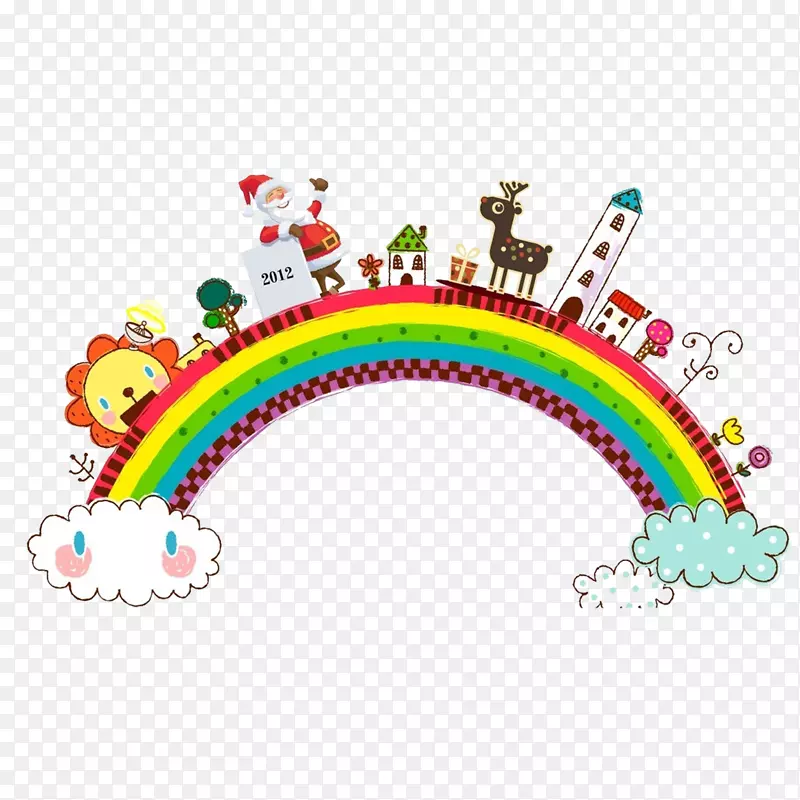 儿童画框卡通-彩虹