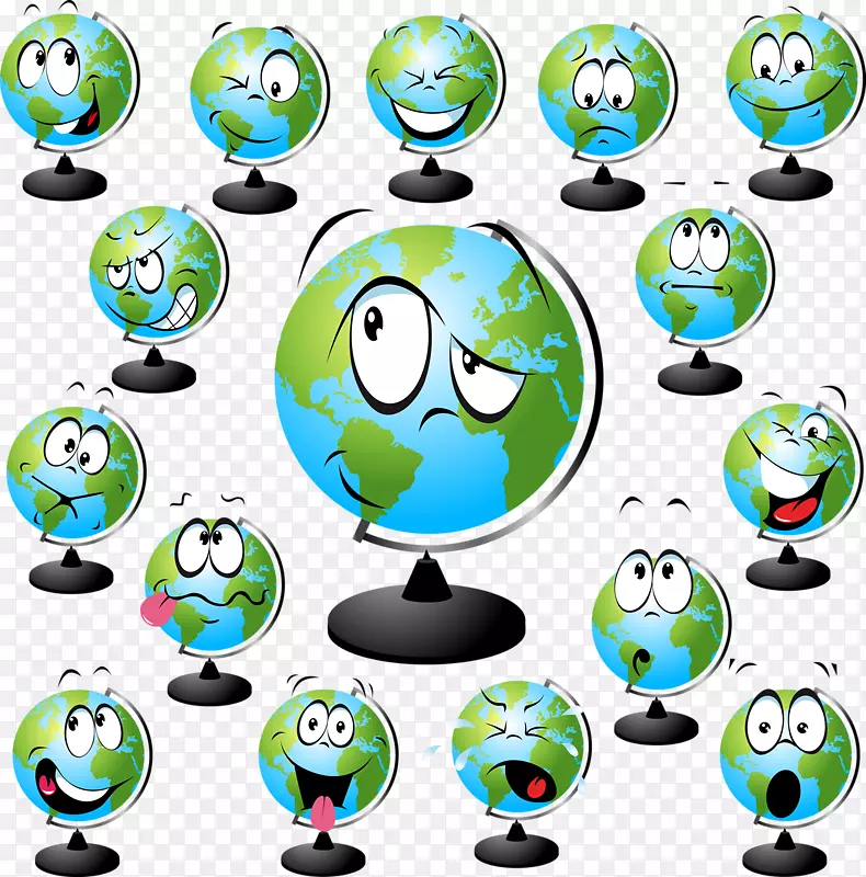 全球剪贴画-可爱的地球仪