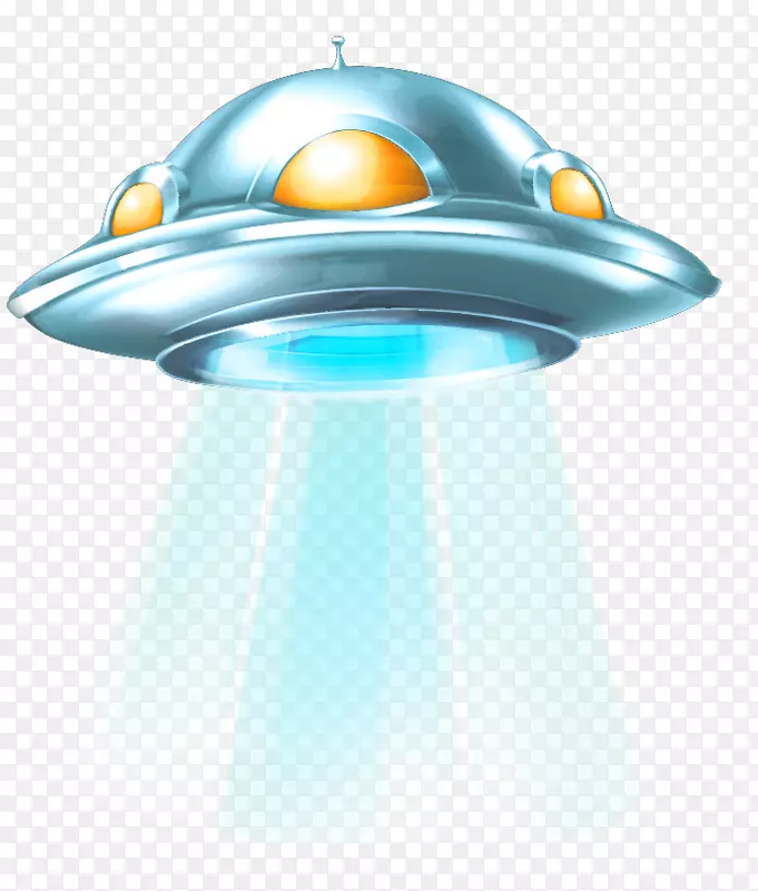 航天器剪贴画.蓝色简单UFO装饰图案