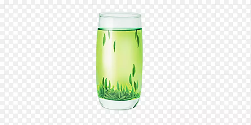玻璃瓶液体绿杯绿茶