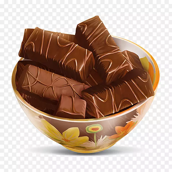 软糖巧克力饼干插图.手绘巧克力蛋糕